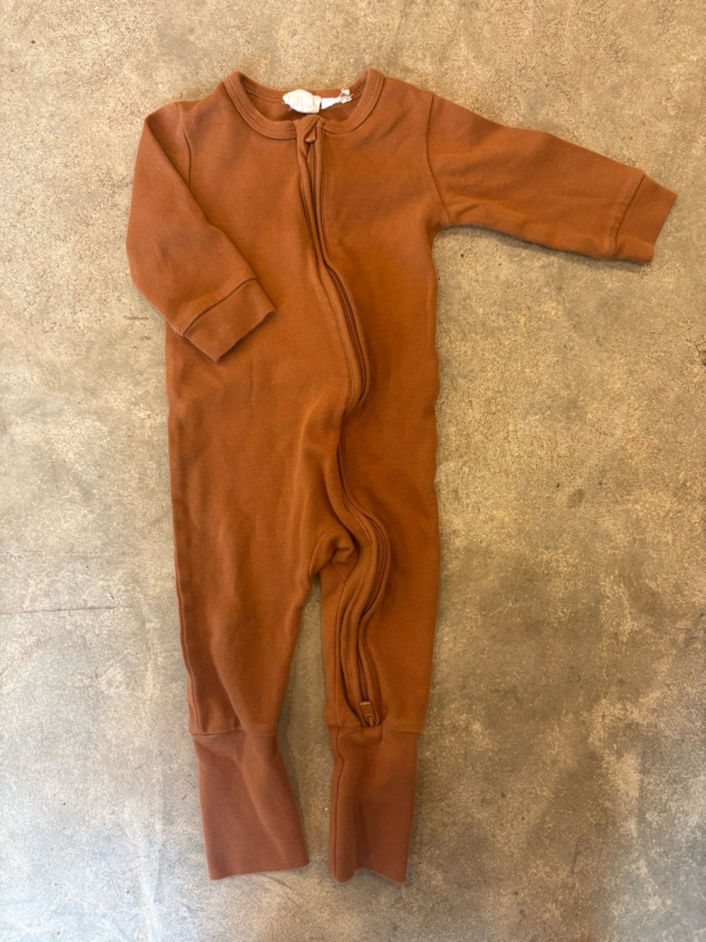 Jamie Kay Rust Brown Zippered One-Piece Bodysuit